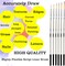 Script Liner Paintbrush 6 PCS Highly Flexible Liner Brush Extra Long Fine Point Tip Pinstriping Scroll Outlining Brush for Acrylic Watercolor Oil Gouache